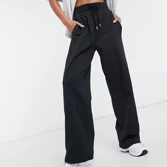 ASOS Black Organic Cotton Straight Leg Sweatpants - Picture 2 of 4